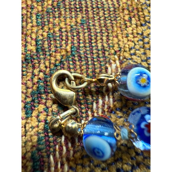 Handcrafted Venetian Glass Bead Necklace With Vibrant Multicolor & Gold-Tone - Picture 4 of 9